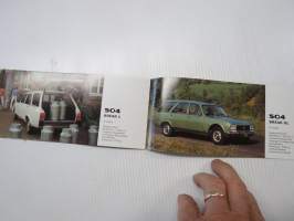 Peugeot mallisto 1977 -myyntiesite / sales brochure