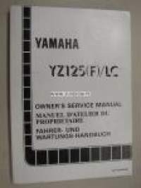 Yamaha YZ125(F)/LC owner´s service manual -käyttäjän huolto-ohjekirja englanniksi