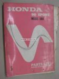 Honda 90 Sport S90 parts list -varaosaluettelo englanniksi