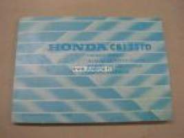 Honda CB125TD owner´s manual -omistajan käsikirja englanniksi