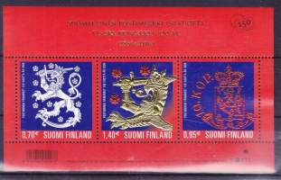 Suomi - Postimerkkiarkki/blokki BL 42 Postimerkin juhla (Suomalainen postimerkki 150 vuotta), 2006  ** postituore blokki(LAPE 1810-12) (8€)