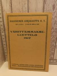 Hakaniemen kirjakauppa Oy vähittäismaksuluettelo 1917