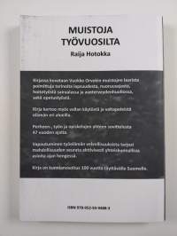 Muistoja työvuosilta (signeerattu)