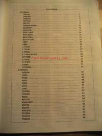 Suzuki 1989 4 &amp; 2 stroke service data tekniset tiedot