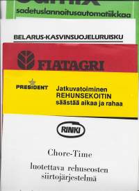 Samix, Belarus, Fiatagari, President ja Rinki   maatalouden tuoteluettelo myyntiesite  5 kpl erä 1980-l