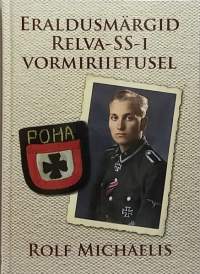 Eraldusmärgid Relva-SSi vormiriietusel. (Sotahistoria, SS-hihamerkit, sotilasarvomerkit, heraldiikka )