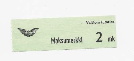 Valtionrautatiet  Maksumerkki  2 mk