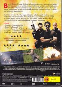 DVD - The Expendables, 2010. 2 Disc Special version. Erikoisversio! Katso extrat. Stallone, Statham, Li, Lundgren, Couture, Austin, Crews, Rourke, Willis