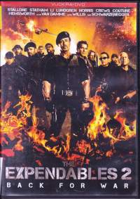 DVD - The Expendables 2 Back for War, 2012.  Stallone, Statham, Li, Lundgren, Couture, Austin, Crews, Hemsworth, Van Damme, Willis, Schwarzenegger