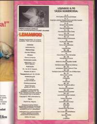 Lemmikki (-lehti) 1990 N:o 8.  Eläinystävän ykköslehti, Keskiaukeamajulisteessa Sergio Dalma &amp; Tinta.. Katso sisältö kuvista.