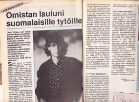 Lemmikki (-lehti) 1990 N:o 8.  Eläinystävän ykköslehti, Keskiaukeamajulisteessa Sergio Dalma &amp; Tinta.. Katso sisältö kuvista.