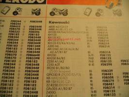 Ferodo disc brake pads motor cycles 1992 catalog jarrupalakuvasto