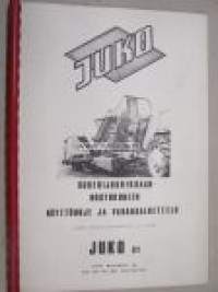 Juko sokerijuurikkaan nostokone -käyttöohje ja varaosaluettelo alkaen valmistusnumerosta S -1936