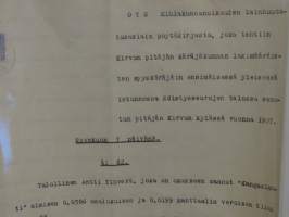Ote Kihlakunnanoikeuden lainhuudatusasiain pöytäkirjasta, Kirvussa 1927