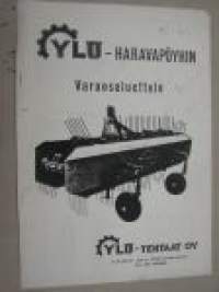 Ylö haravapöyhin -varaosaluettelo 1974 (1970-74)