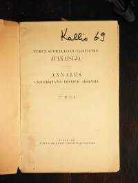 Annales Universitatis Fennicae Aboensis. Sarja B, osa I