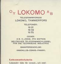 Lokomo  Oy Tampere 1928  -   firmalomake