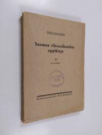 Suomen rikosoikeuden oppikirja 2 osa (I puolisko)