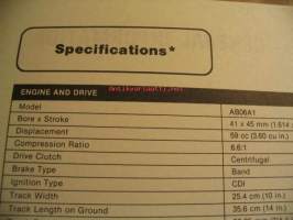 Arctic Cat Kitty Cat (model nr 0650-056) Illustrated parts and service manual moottorikelkka korjaamokäsikirja ja varaosaluettelo