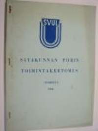 SVUL Satakunnan piirin toimintakertomus vuodelta 1958