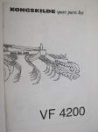 Kongskilde VF4200 spare parts list -varaosaluettelo