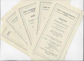 Turun Kaupunginorkesteri  - 1927-1928 Sinfoniaorkesteri ohjelma II,IV,V,VI ja VII    yht 5 kpl