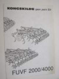 Kongskilde FUVF2000/4000 spare parts list -varaosaluettelo