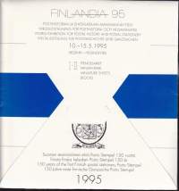 Finlandia &#039;95 pienoisarkit I BL11 ja II BL12 ** (postituoreina) erikoispakkauksessa.  Lisäksi molemmista myös FDC (ensipäiväkuori).