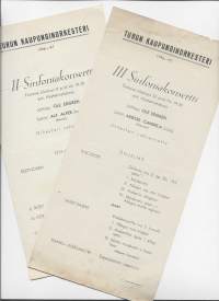 Turun Kaupunginorkesteri  - 1946-1947  Sinfoniaorkesteri ohjelma II ja III    yht 2 kpl