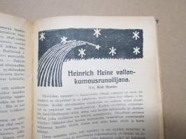 Työväen Kalenteri 1920, sis. mm. seur. artikkelit; Kansikuvan ym. kuvituskuvia mm. kalenterikuukausien vinjetit piirtänyt Ola Fogelberg, Taavi Tainio -