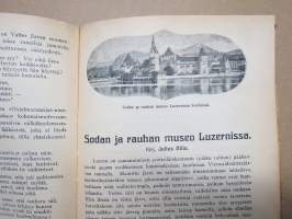 Työväen Kalenteri 1920, sis. mm. seur. artikkelit; Kansikuvan ym. kuvituskuvia mm. kalenterikuukausien vinjetit piirtänyt Ola Fogelberg, Taavi Tainio -