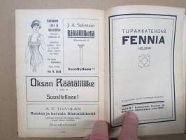 Työväen Kalenteri 1920, sis. mm. seur. artikkelit; Kansikuvan ym. kuvituskuvia mm. kalenterikuukausien vinjetit piirtänyt Ola Fogelberg, Taavi Tainio -