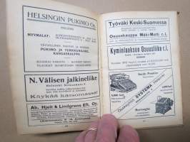 Työväen Kalenteri 1920, sis. mm. seur. artikkelit; Kansikuvan ym. kuvituskuvia mm. kalenterikuukausien vinjetit piirtänyt Ola Fogelberg, Taavi Tainio -