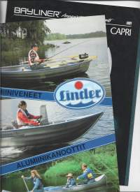 Bayliner Capri veneet ja Force moottorit,  Linder alumiiniveneet - esite 1980-90 l yht 2 kpl