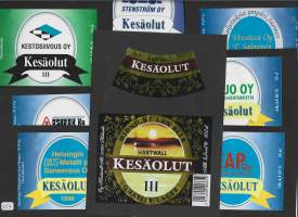 Kesäolut   - olutetiketti  8 eril