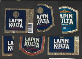 Lapin Kulta isokokoisia    - olutetiketti 6 eril