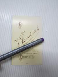 Kuopion mirrikaula nr 2, Atelier V. Barsokevitsch, Kuopio -visiittikorttivalokuva / visit card photograph / cdv