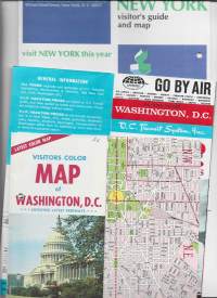 New York ja Washington -  kartta 1980 l    3  kpl