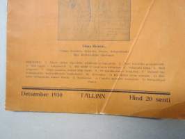 Naiste Hääl (naisten ääni) - Eesti Naisliidu Häälekandja 1930 Nr. 12, kansikuva Tilma Hainari