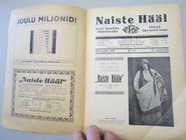 Naiste Hääl (naisten ääni) - Eesti Naisliidu Häälekandja 1930 Nr. 12, kansikuva Tilma Hainari