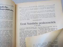 Naiste Hääl (naisten ääni) - Eesti Naisliidu Häälekandja 1930 Nr. 12, kansikuva Tilma Hainari
