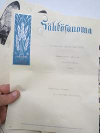 Sähkösanoma,  sähkösanomia11 kpl - telegrams