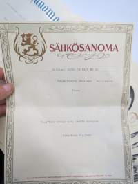 Sähkösanoma,  sähkösanomia11 kpl - telegrams