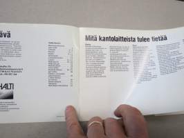 Retkeilytarvikkeita 1977 - Camp Trails / Pointfive / Halti -tuoteluettelo / kuvasto