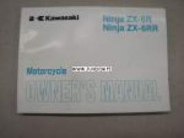 Kawasaki ZX-6R Ninja (ZX636-B, ZX600-K) motorcycle owner´s manual -käyttöohjekirja englanniksi