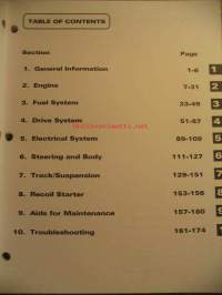 Arctic Cat 1995 Snowmobile Cougar - Prowler Service Manual moottorikelkka korjaamokäsikirja