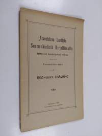 Arvosteleva luettelo suomenkielistä kirjallisuutta ; apuneuvoksi kansakirjastojen hoidossa ; 1903-vuoden lisävihko