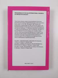 Proceedings of the 22nd International Congress of Applied Psychology Vol. 3 : Social, educational and clinical psychology