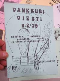 Vankkuriviesti - Kaarina, Paimion, Parasiten, Salon ja Turun SF-caravan yhdistysten yhteistiedote, 11 kpl lehtiä yhdessä erässä vv. 1978-1984