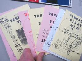 Vankkuriviesti - Kaarina, Paimion, Parasiten, Salon ja Turun SF-caravan yhdistysten yhteistiedote, 11 kpl lehtiä yhdessä erässä vv. 1978-1984